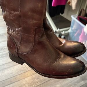 Frye Brown Heeled Boots